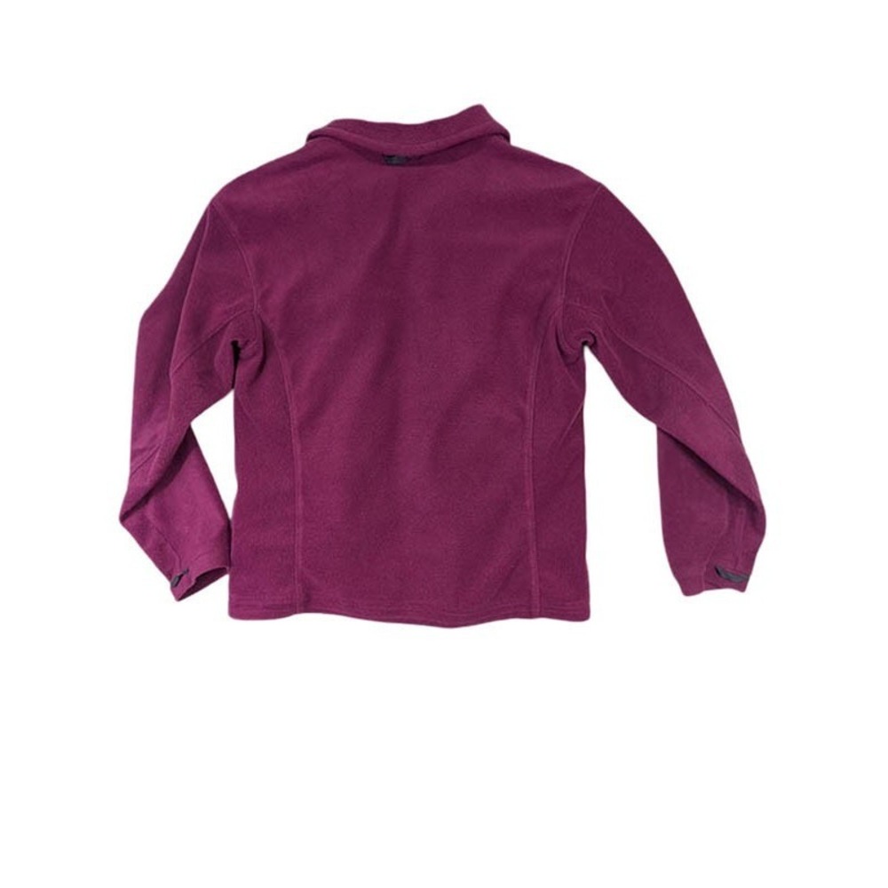 Columbia Full Zip Fleece Jacket Womens M Pink Cabincore Granola Girl Athleisure - Picture 2 of 11